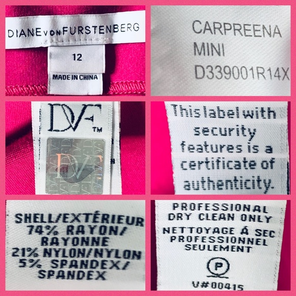 Diane VonFurstenberg Pink Dahlia Carpreena Mini 12 - Picture 7 of 7